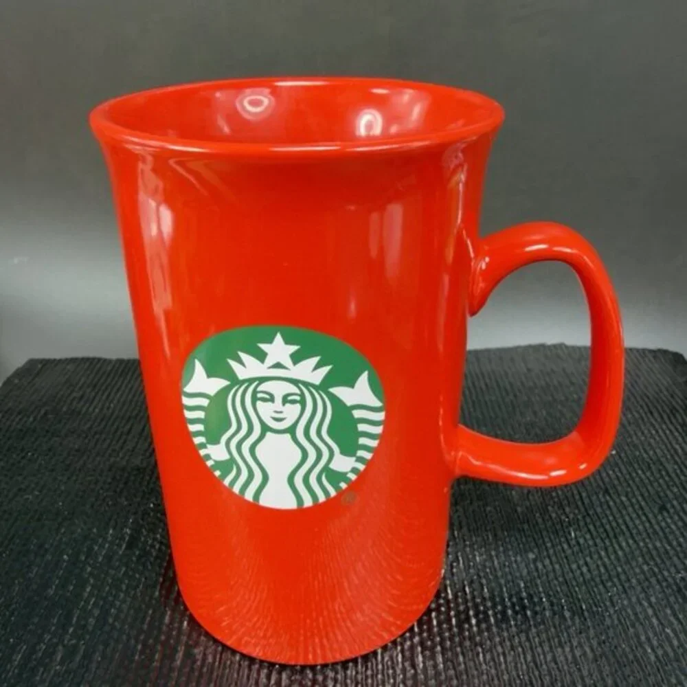 Starbucks Coffee Red Green Logo Coffee Mug Cup 11 fl oz Stoneware Mug Siren Logo